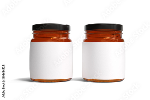 two jar mockup front view