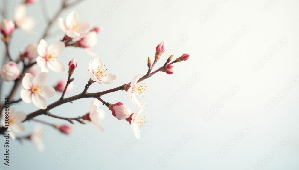 Delicate branches against a crisp white background, gently swaying in soft focus, serene, peaceful, branches Delicate branches against a crisp white background, gently swaying in soft focus, serene, peaceful, branches