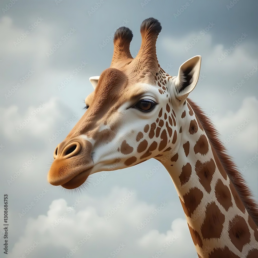 Naklejka premium portrait of giraffe