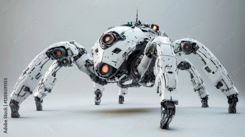 Futuristic Spider Robot: Advanced Technology in Action Futuristic Spider Robot: Advanced Technology in Action