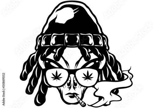 Alien Smoking Weed