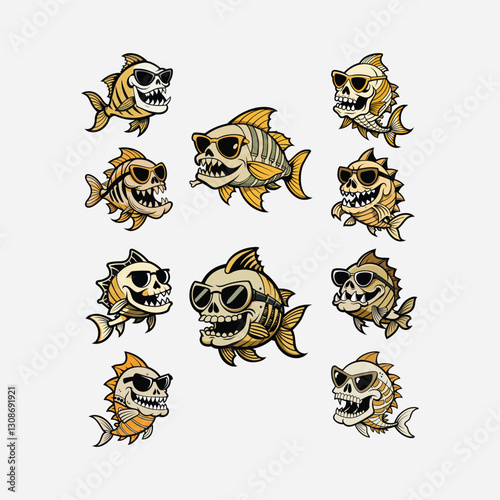 Download hilarious and high-quality funny fish vector illustrations. Perfect for cartoons, t-shirts, stickers, and digital designs. Get your cute and quirky fish graphics today!