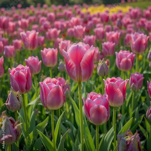 field of tulips
