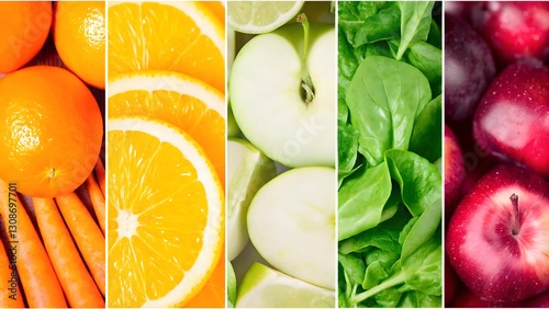 Vibrant Harvest: A Colorful Collection of Fresh Fruits and Vegetables