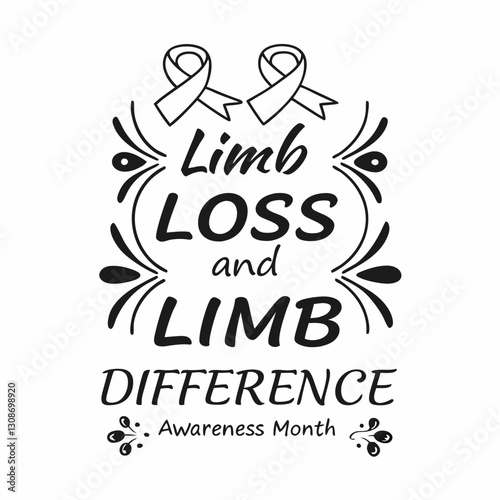 LIMB LOSS AND LIMB DIFFERENCE AWARENESS MONTH vector illustration