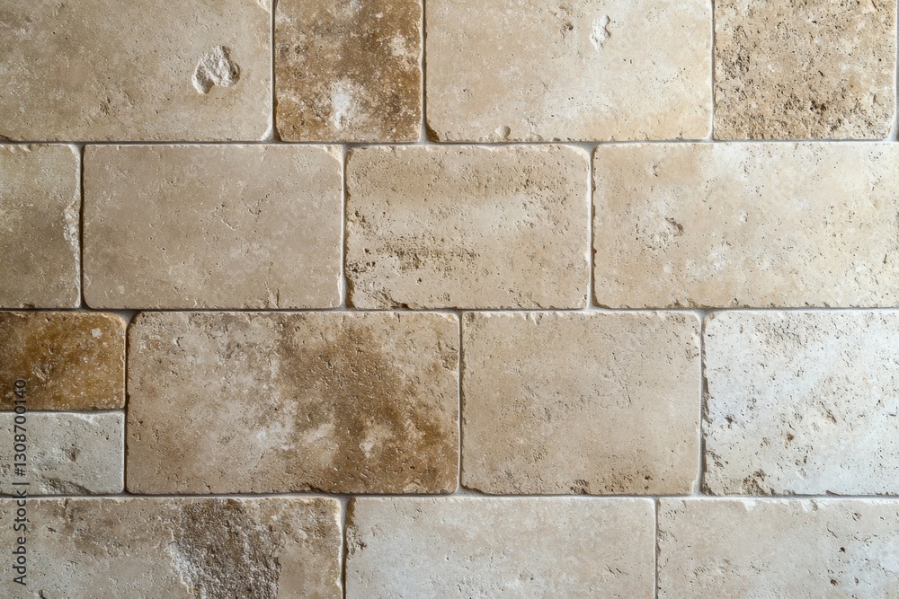 Fototapeta premium Beige rustic stone surface ideal for home decor ideas and natural aesthetic improvement in interior spaces