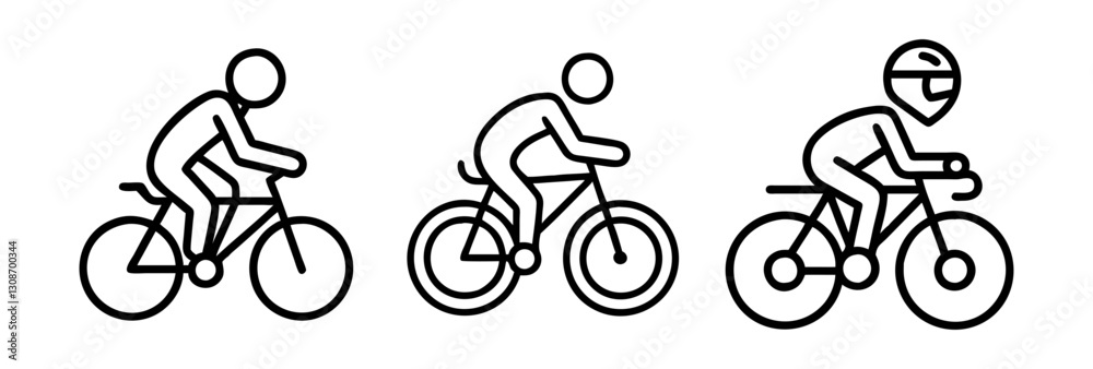 cycling icon, cycling line art - simple line art of cycling, perfect for cycling logos and icons cycling icon, cycling line art - simple line art of cycling, perfect for cycling logos and icons