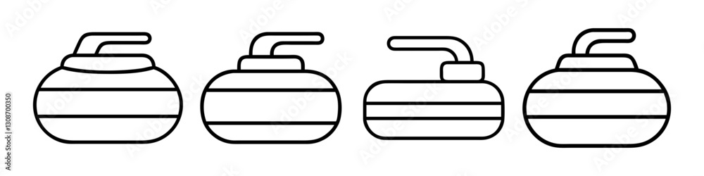 curling stone icon, curling stone line art - simple line art of curling stone, perfect for curling stone logos and icons curling stone icon, curling stone line art - simple line art of curling stone, perfect for curling stone logos and icons