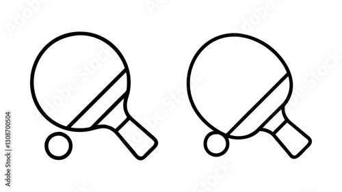 ping pong table icon, ping pong table line art - simple line art of ping pong table, perfect for ping pong table logos and icons