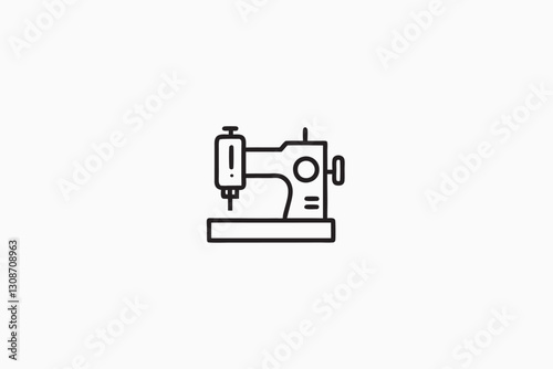 Silhouette sewing machine. Tailoring emblem. Business sew machine icon. Isometric of business sew machine vector icon isolated on white background