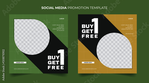 "Buy one get one free" social media template