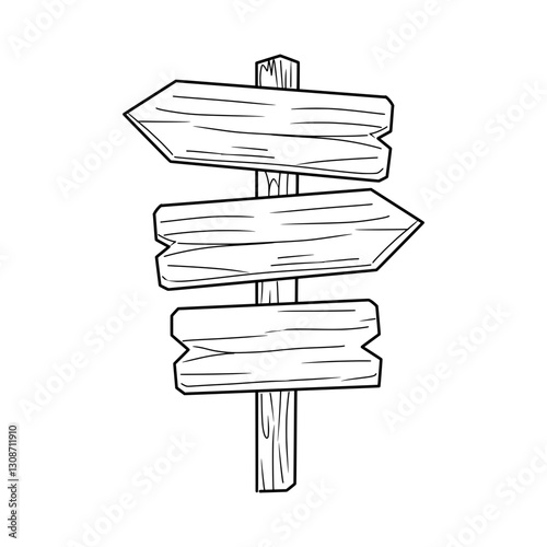 multiple signpost sketch