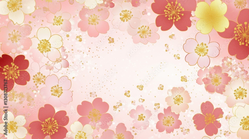 Watercolor flowers pattern japanese cherry blossom background wallpaper Watercolor flowers pattern japanese cherry blossom background wallpaper