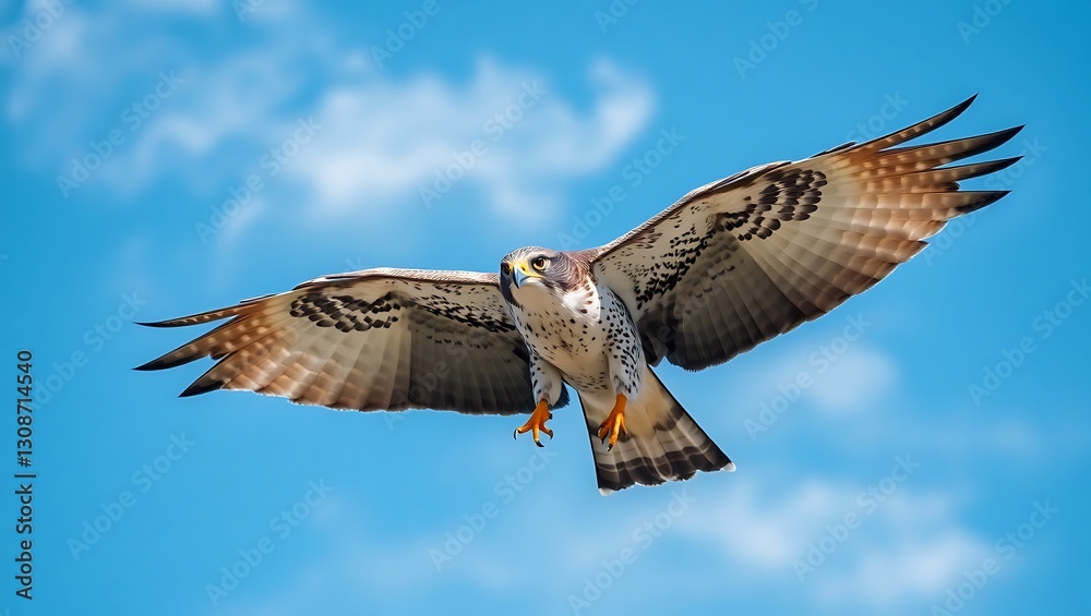 Soaring Falcon with Outstretched Wings Soaring Falcon with Outstretched Wings