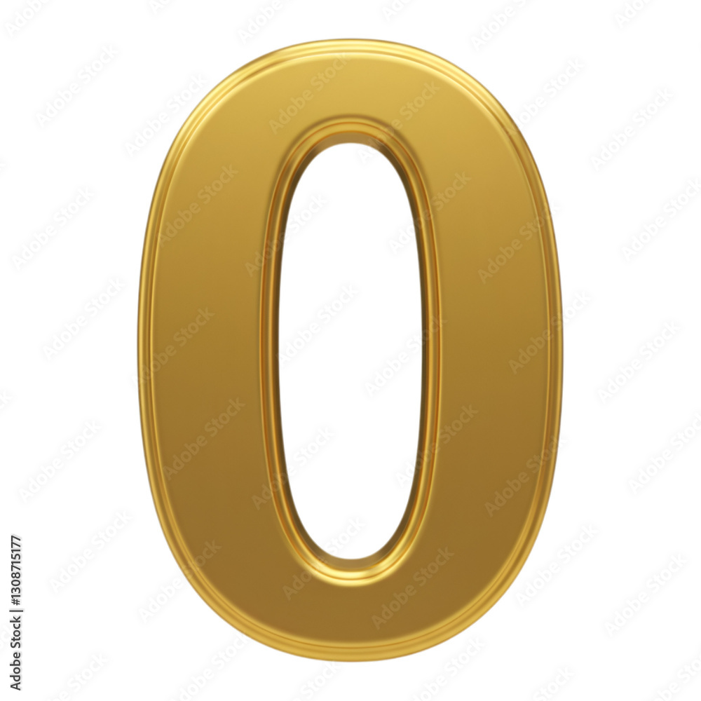 Elegant Golden Number Zero Isolated on Transparent Background for Creative Projects Elegant Golden Number Zero Isolated on Transparent Background for Creative Projects