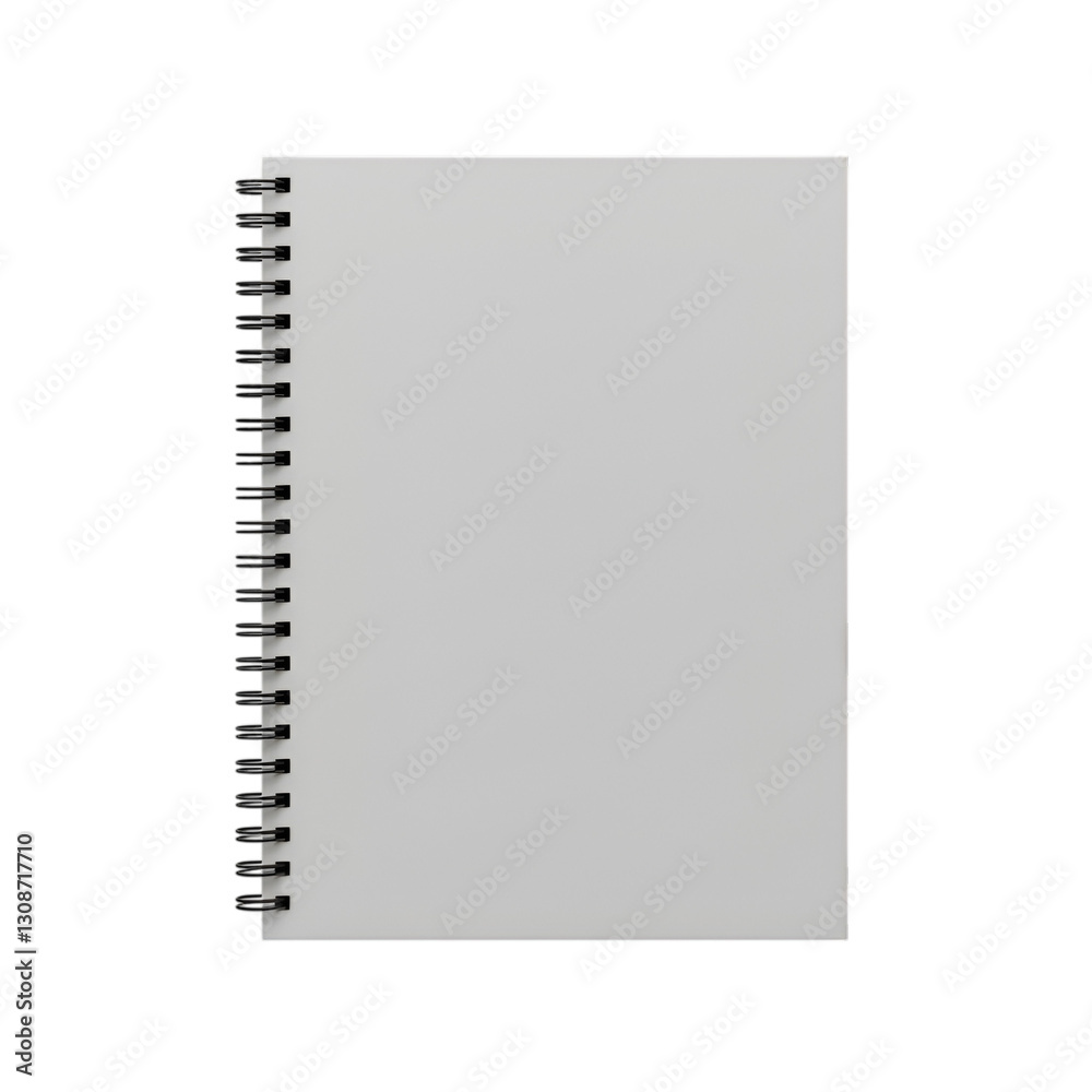 Blank Spiral Notebook on Transparent Background for Creative Mockups Blank Spiral Notebook on Transparent Background for Creative Mockups