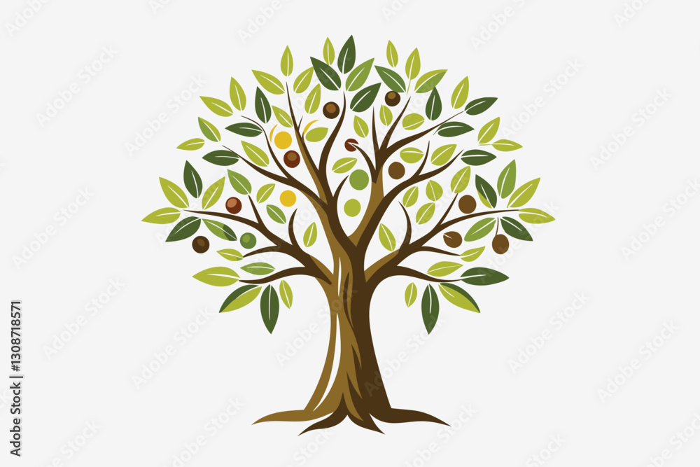 Botanic tree logo mark design. Organic nature icon. Natural plant emblem. Olive tree hand drawn illustrations sketch Vector Botanic tree logo mark design. Organic nature icon. Natural plant emblem. Olive tree hand drawn illustrations sketch Vector