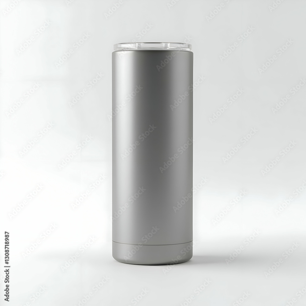 Stainless Steel Tumbler Mockup with Matte Finish Stainless Steel Tumbler Mockup with Matte Finish