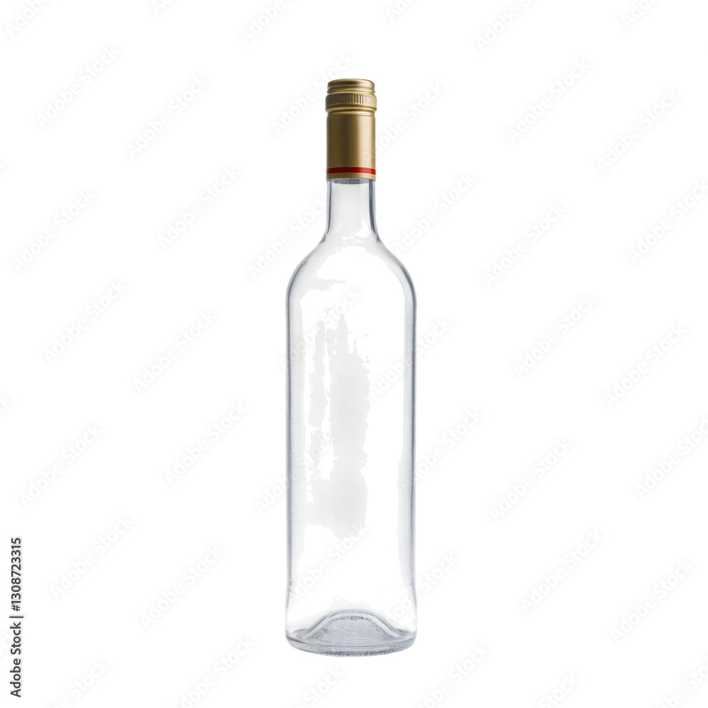 transparent empty alcohol bottle with a sleek and modern design perfect for branding mockups, product advertisements and packaging designs in the beverage and liquor industry transparent empty alcohol bottle with a sleek and modern design perfect for branding mockups, product advertisements and packaging designs in the beverage and liquor industry