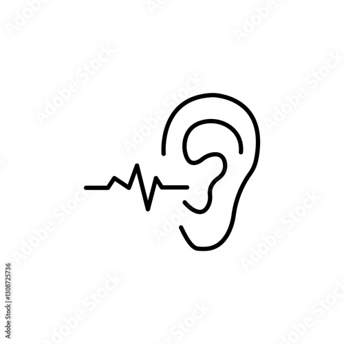 Listening line icon