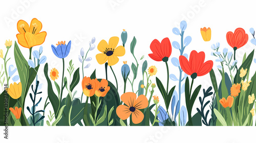 Cartoon hand drawn plant background