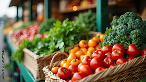organic food background; Farmers Vegetable Market