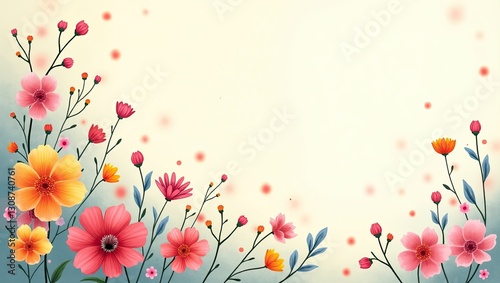 Art Spring Floral Background