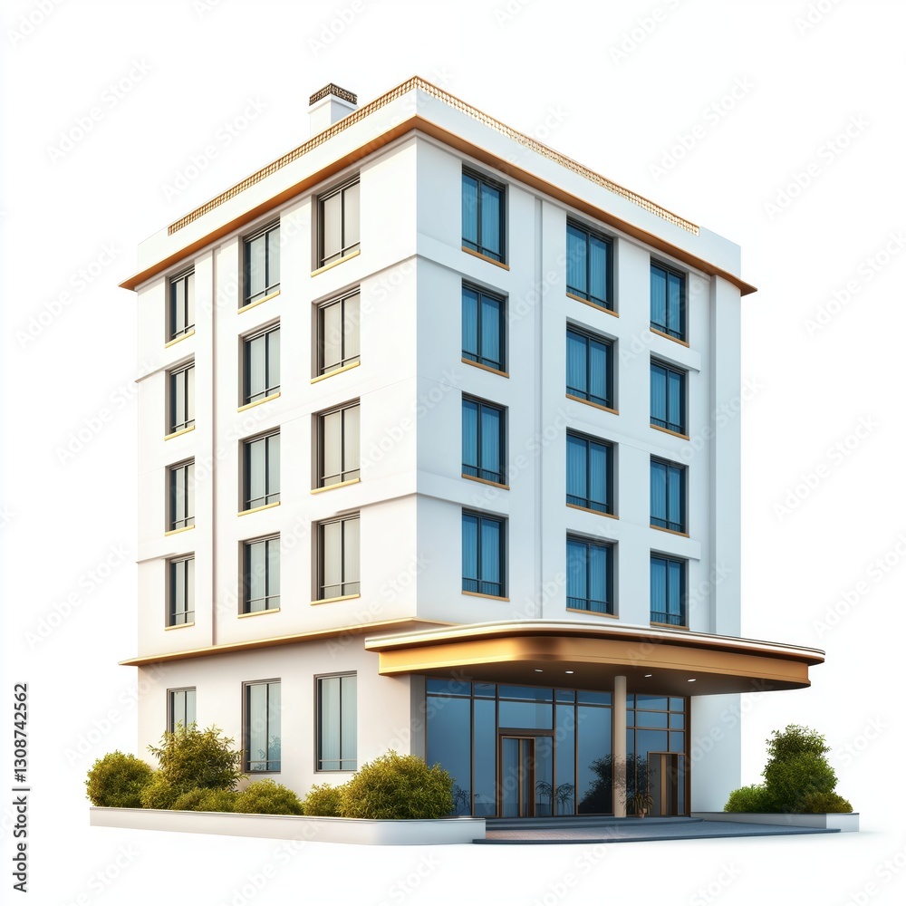 hotel isolated on white background hotel isolated on white background