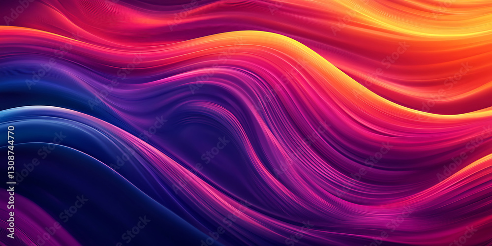 Fototapeta premium Abstract Flowing Waves of Color and Light for a Vibrant and Modern Digital Wallpaper