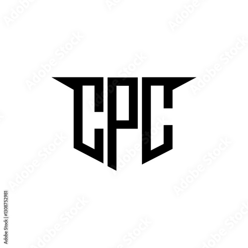 CPC letter logo design with white background in illustrator, vector logo modern alphabet font overlap style, calligraphy designs for logo, Poster, Invitation, etc.