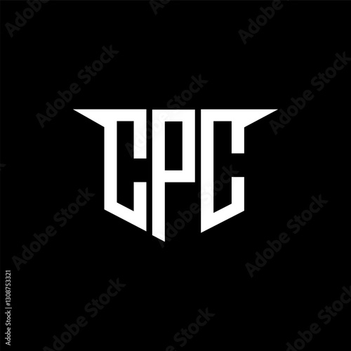 CPC letter logo design with white background in illustrator, vector logo modern alphabet font overlap style, calligraphy designs for logo, Poster, Invitation, etc.