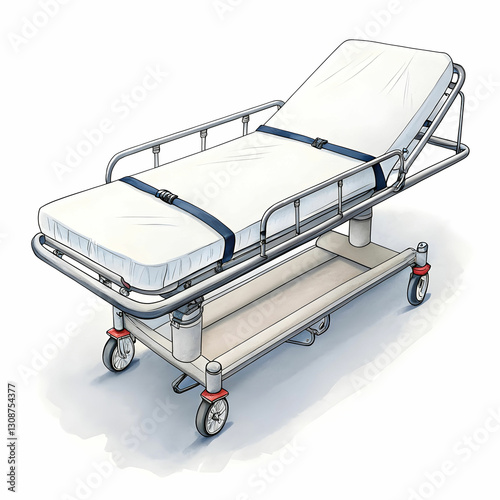 A stretcher is a portable, often wheeled device used to transport injured