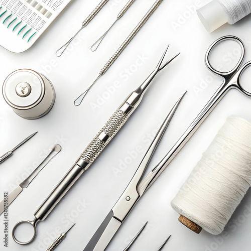 A suture needle is a medical instrument used to stitch tissues together during surgery