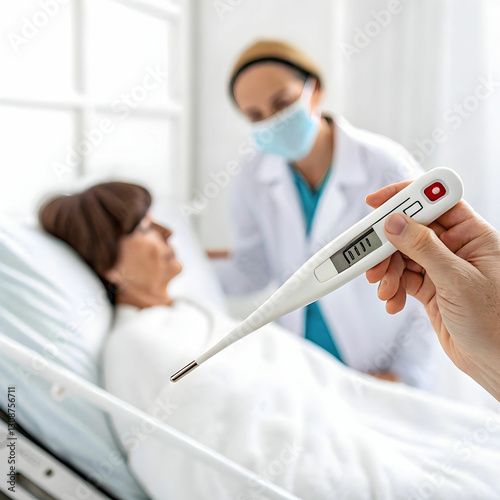 A thermometer is a medical device used to measure body temperature