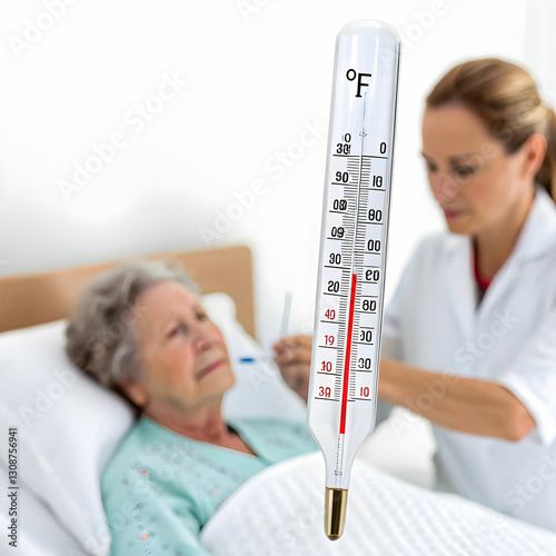 A thermometer is a medical device used to measure body temperature