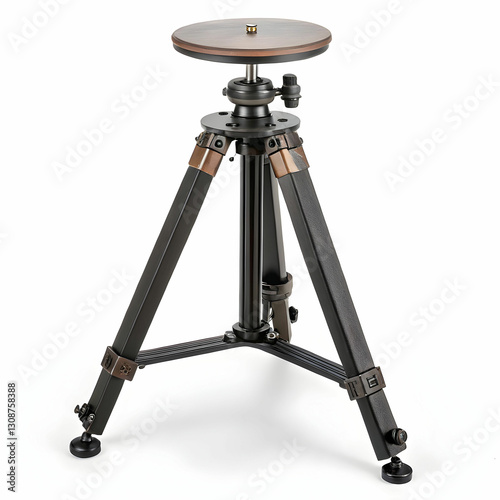 A tripod is a three-legged stand used to stabilize cameras, telescopes