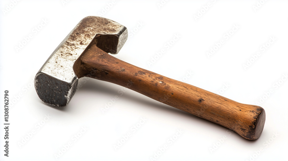 An isolated hammer on a clean white surface.
