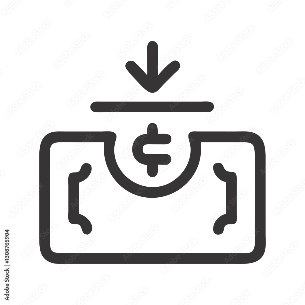 Money savings and finance icon, return money, cash back rebate icon Money savings and finance icon, return money, cash back rebate icon