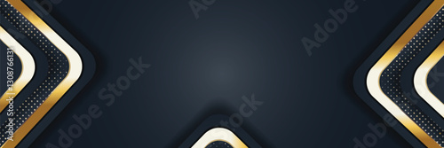 gold banner Abstract vector background board for text and message design modern. vector illustration
