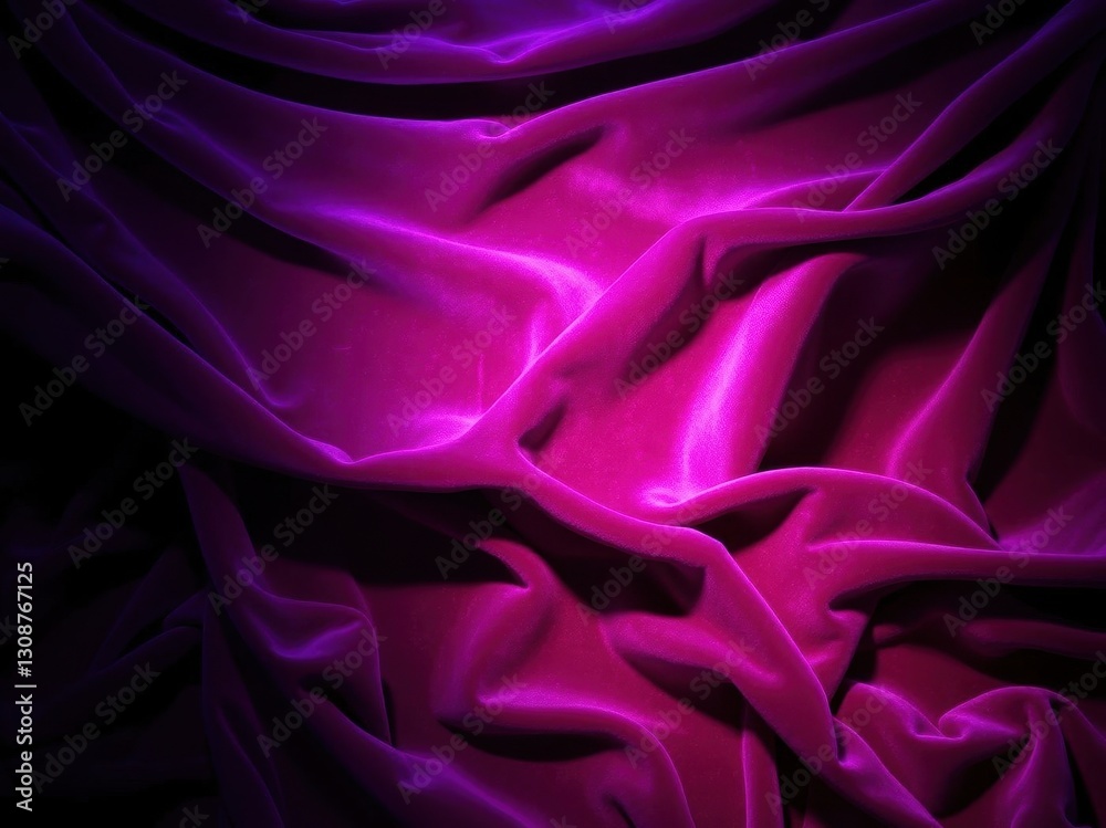 Fototapeta premium Draped Purple Velvet Fabric