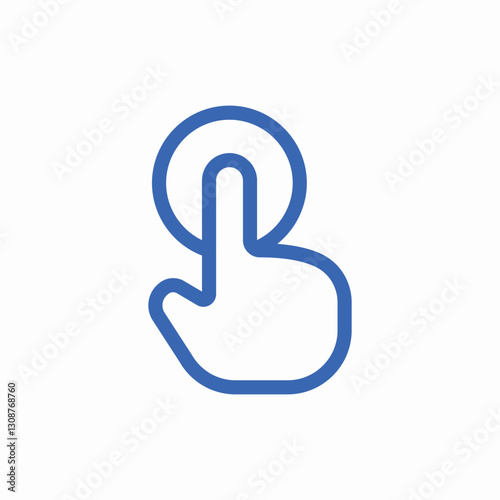 Press button touch icon vector sign