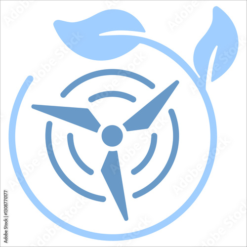 Wind Power Simple Icon Vector Illustration Concept