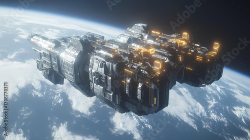 Fototapeta Naklejka Na Ścianę i Meble -  Future Space Station