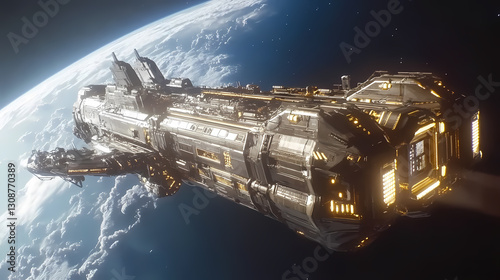 Fototapeta Naklejka Na Ścianę i Meble -  Future Space Station