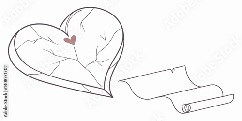 black and white image heart with cracks running through it.It visually represents broken heart or emotional pain.Articles about mental health,depression and anxiety