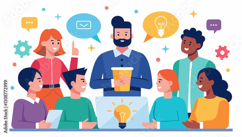 The forum sparked lively conversations about leadership styles and ods encouraging young leaders to embrace their unique strengths and approaches.. Vector illustration