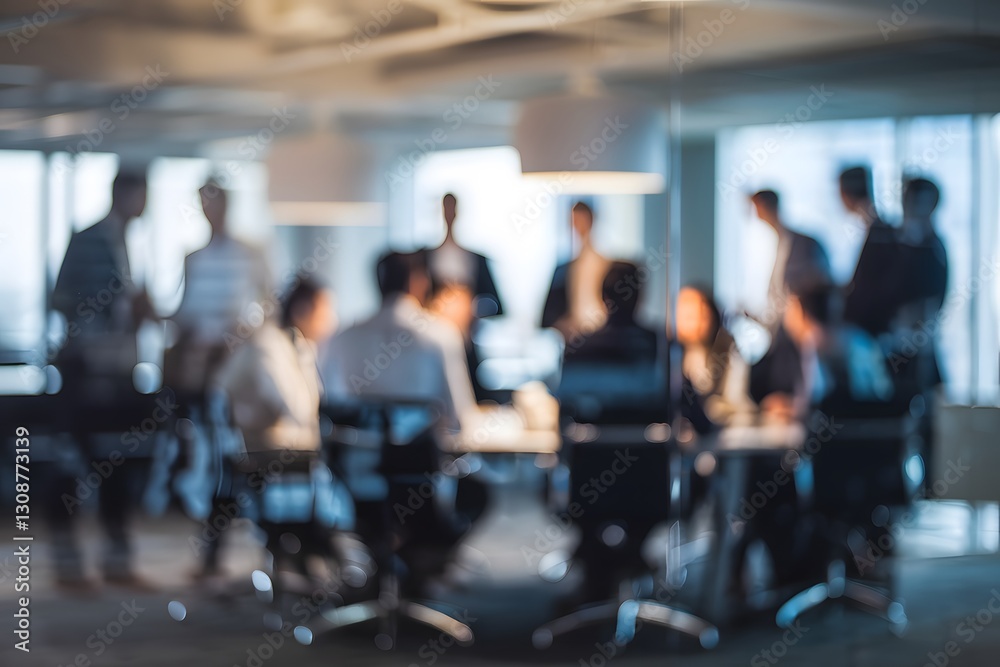 Business Professionals in Meeting Room, Blurred Motion Business Professionals in Meeting Room, Blurred Motion
