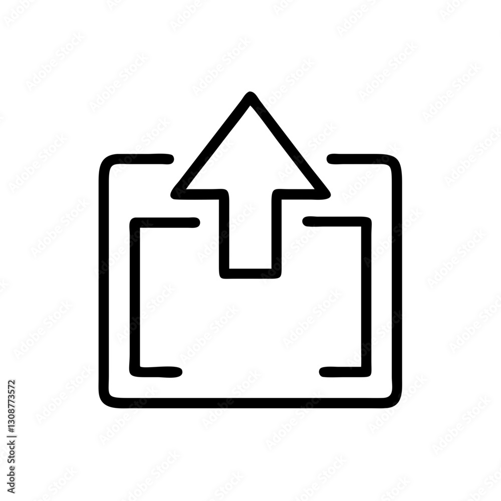 Upload, share, arrow, box, send, transfer, data. Icon for file sharing, uploading, and data transfer. Use on cloud storage, file sharing, or social media sites. Upload, share, arrow, box, send, transfer, data. Icon for file sharing, uploading, and data transfer. Use on cloud storage, file sharing, or social media sites.