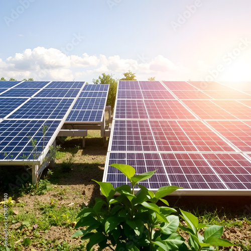 Solar panels represent a greener future, utilizing sunlight to sustainably power our world, fight climate change, and lessen our carbon footprint.