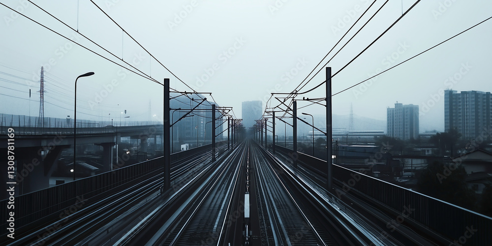 Fototapeta premium Power-hungry smart infrastructure accelerates global energy consumption and introduces challenges in managing energy distribution